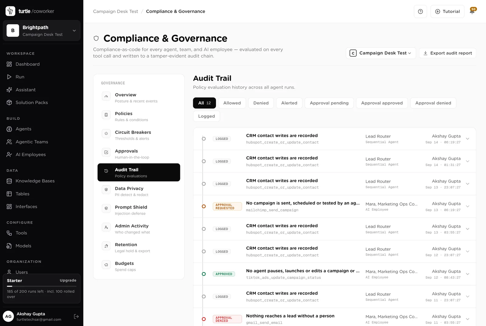 Audit trail