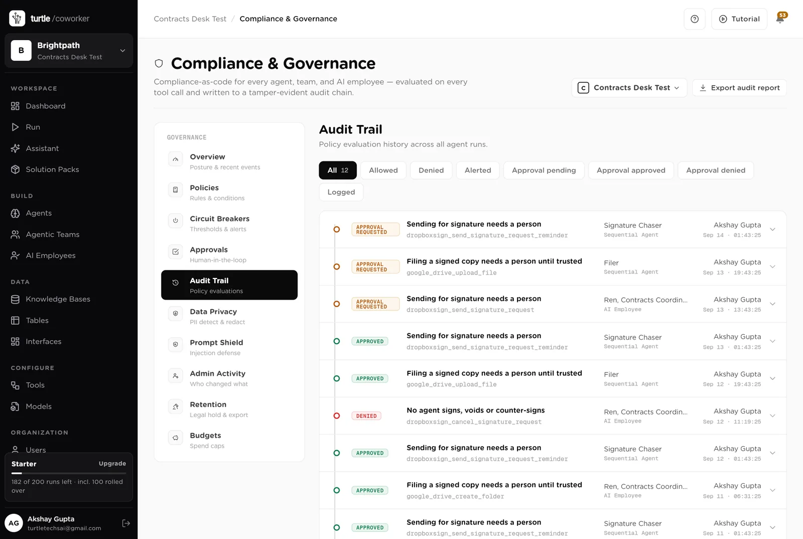 Audit trail