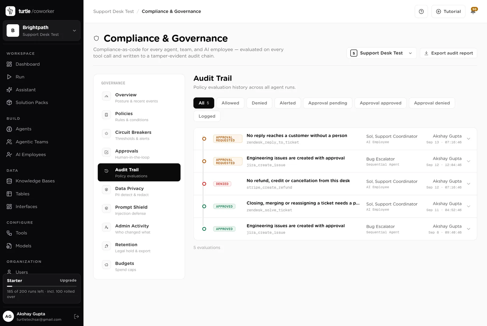 Audit trail