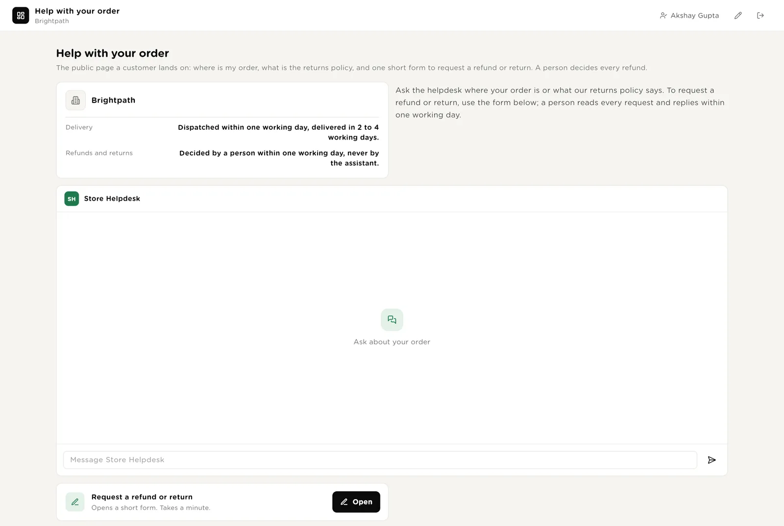 Help with your order