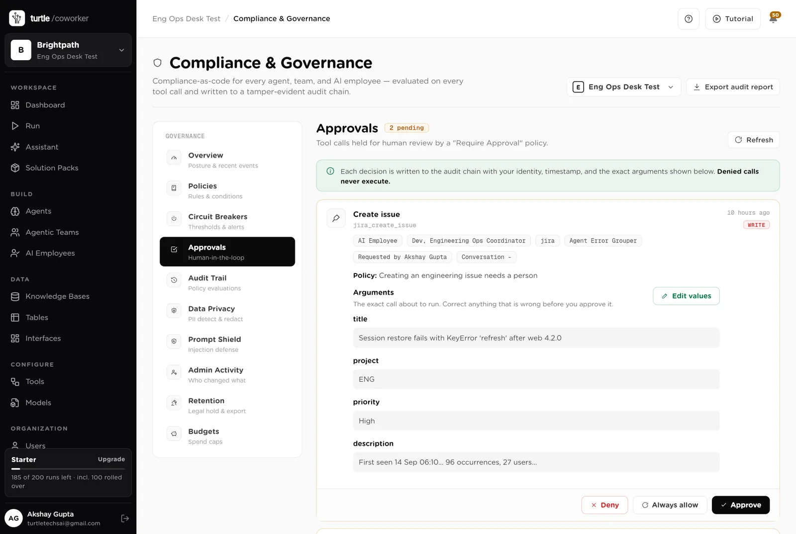 Approvals