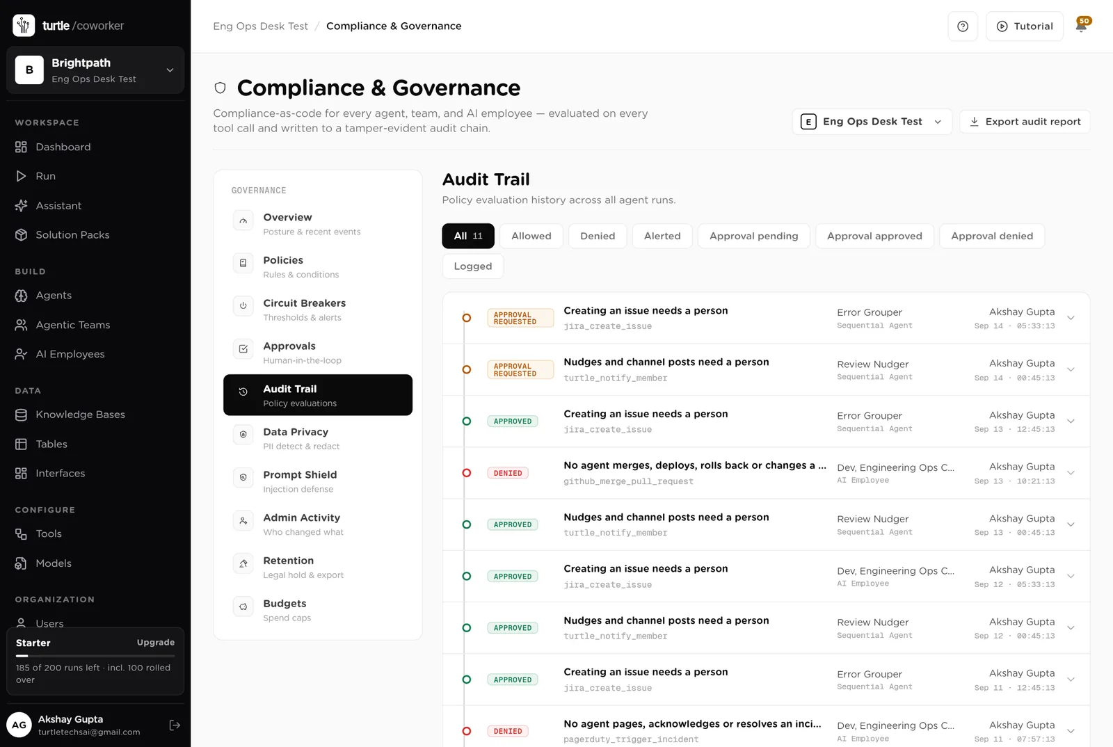 Audit trail