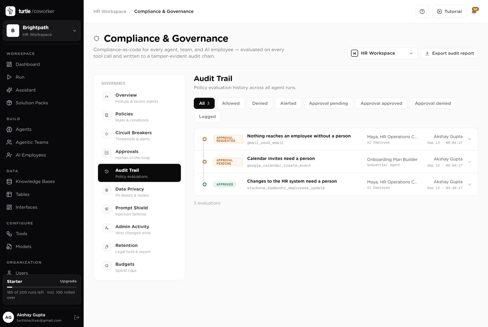 Audit trail
