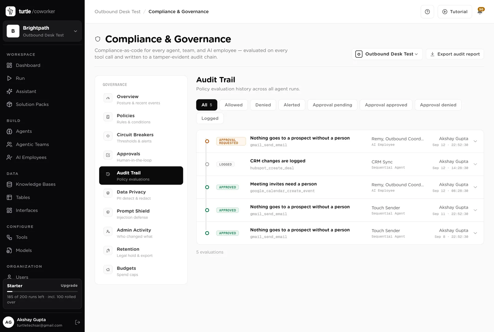 Audit trail