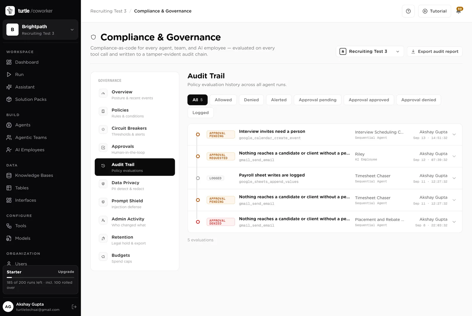 Audit trail