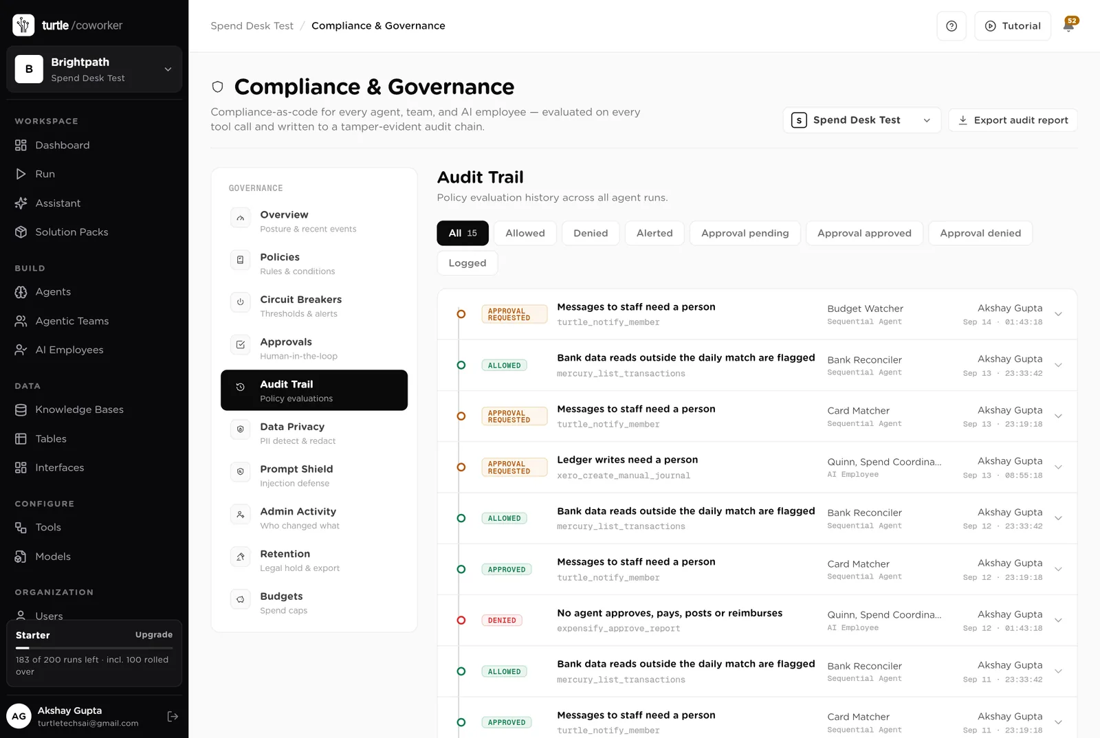 Audit trail